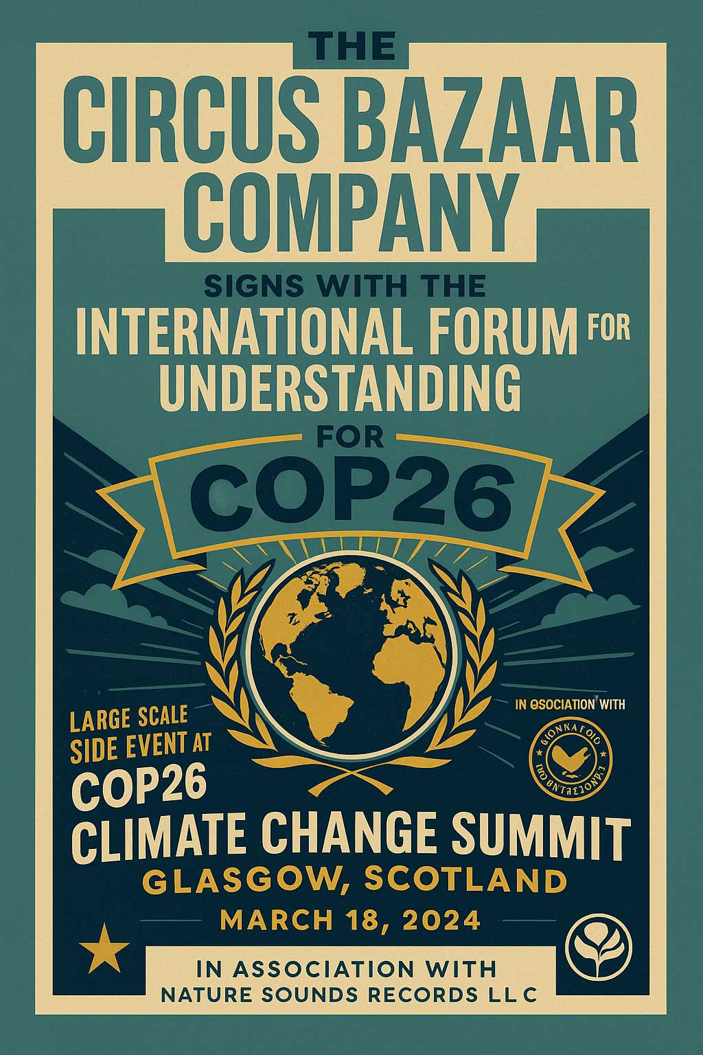 The Circus Bazaar Company signs with the International Forum for Understanding for COP26